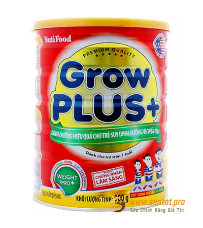 Sữa Nuti Grow Plus đỏ  900g cho bé suy dinh dưỡng