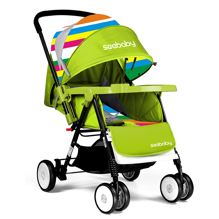 Xe đẩy trẻ em Seebaby T11A màu xanh